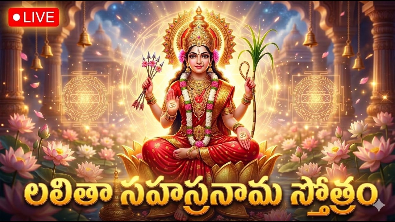 🔴 లలితా సహస్రనామావళి LIVE | శక్తివంతమైన లలితా దేవి నామాలు 🔴 శాంతి మరియు సంపద కోసం సహస్రనామం #live
