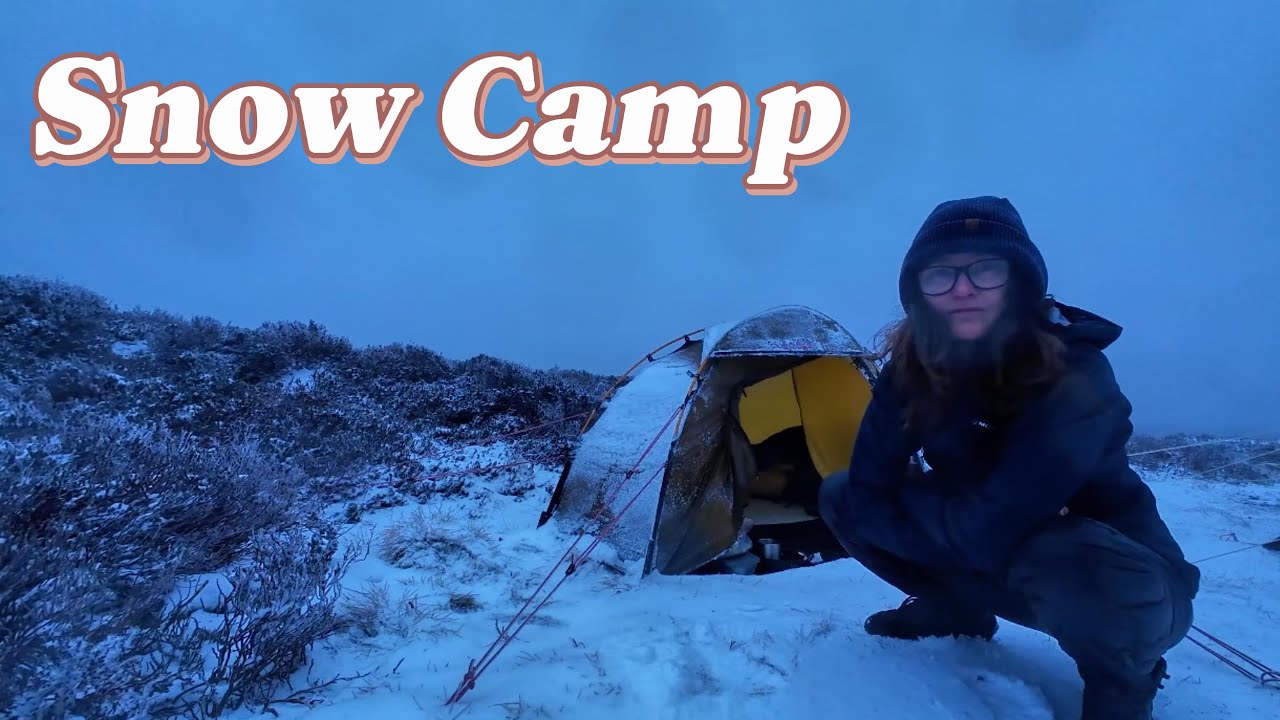Snowy camp in my Hilleberg Soulo with YouTubers Steve and Phil