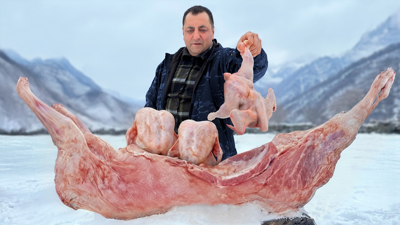 Bütün Kuzu İçinde Tavuk ve Sebzeli Pilav! Lezzetli 2’si 1 Arada Yemek