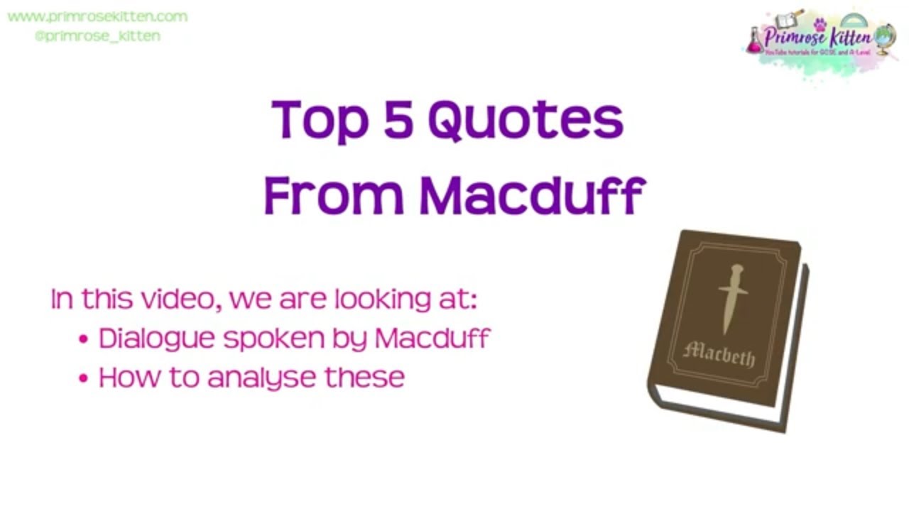 Top 5 Macduff quotes Macbeth | GCSE English Literature