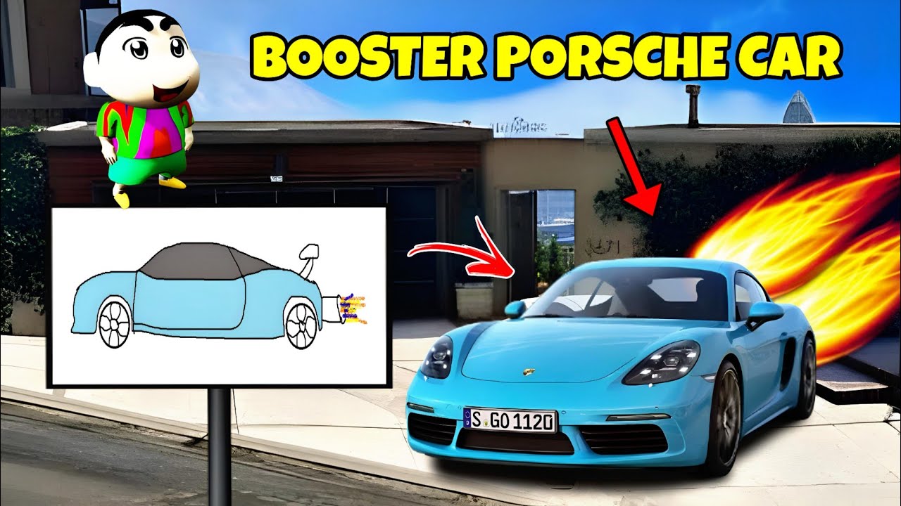 GTA 5 : FRANKLIN AND SHINCHAN DRAW THE FASTEST BOOSTER SUPER CAR 😯 WITH HELP OF MAGICAL PAINTING