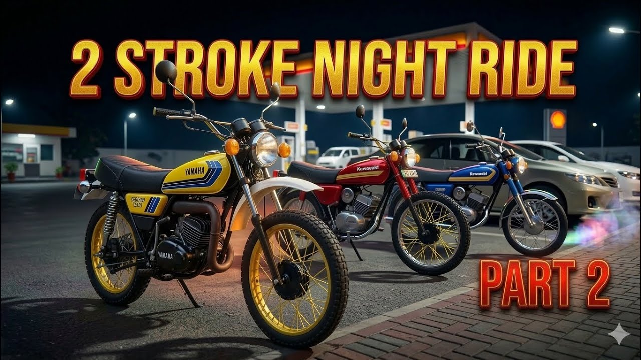 2 Strokers Night Ride feat Enduro, Kawasaki 100 #subscribers #2strokelife #trail #kawasaki 