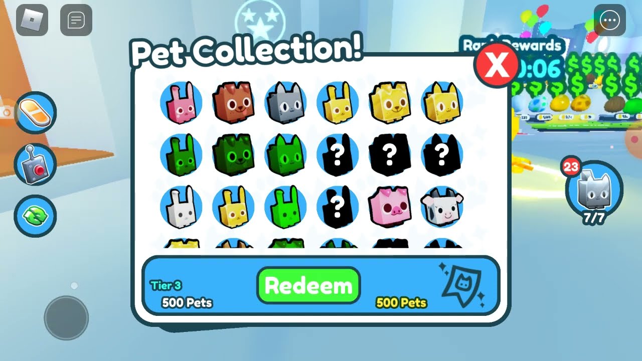 claiming pet collection tier 4 in oet simulator x! (roblox)