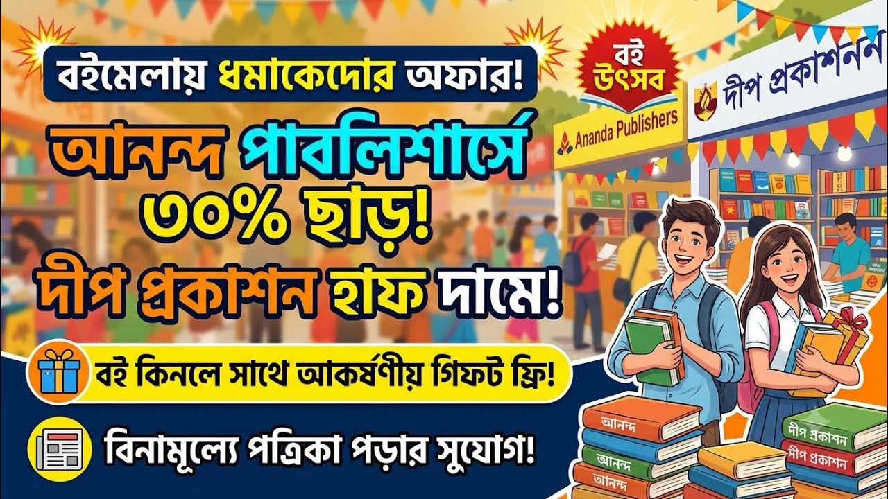 বিরাট ছাড় আনন্দ পাবলিশার্স থেকে🔥| ফ্রি তে পত্রিকা পড়ার সুযোগ| বই কিনলে সোনা ফ্রি #books #booktube 
