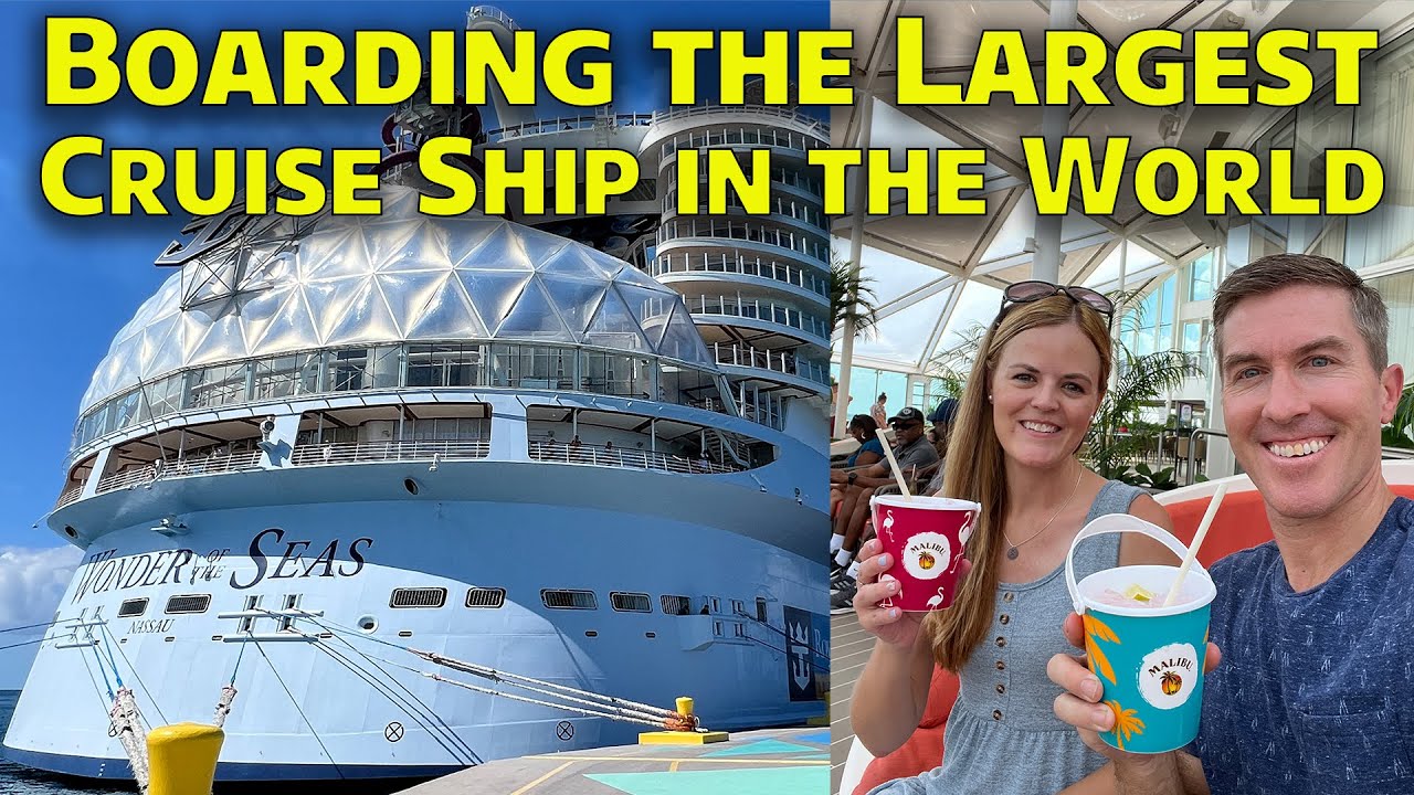 Посадка на САМЫЙ БОЛЬШОЙ круизный лайнер в мире! — Чудо морей — День 1, Royal Caribbean