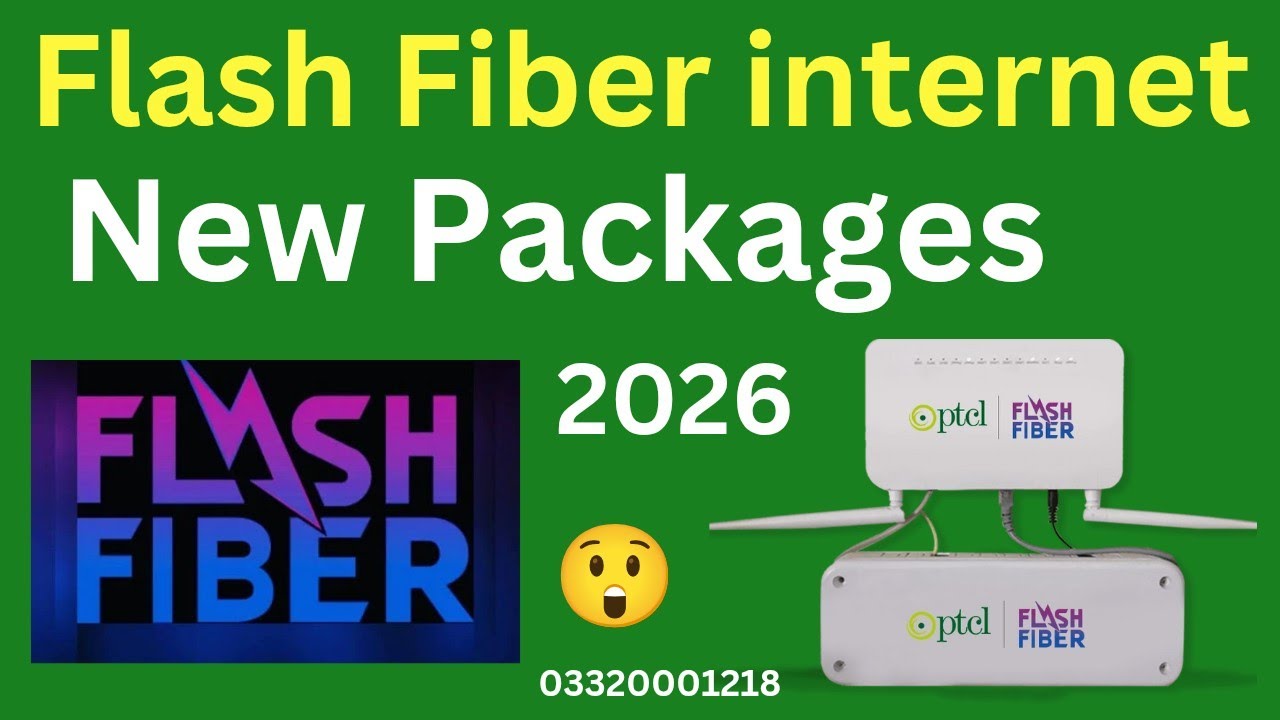 PTCL Flash fiber internet New Packages 2026 😲😲, Flash fiber ka new package 