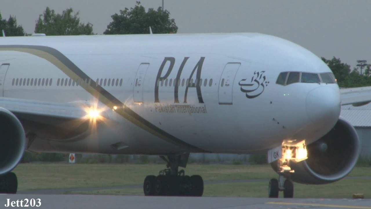 PIA New Livery B777-200ER at Manchester