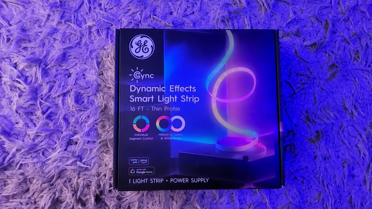 Установка и обзор светодиодной ленты GE Cync Dynamic Effects для внутреннего освещения.