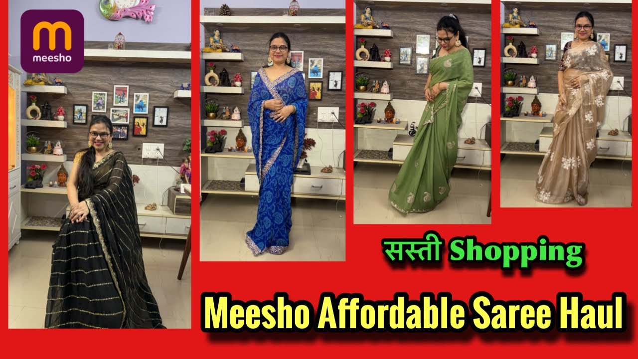 Meesho Affordable Saree Haul | Meesho Saree Haul Under 500 | Saree Review 