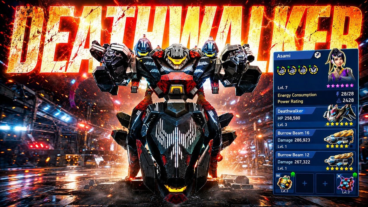Наконец-то Deathwalker ECR здесь &mdash; Геймплей за Deathwalker и Burrow Beam | Mech Arena