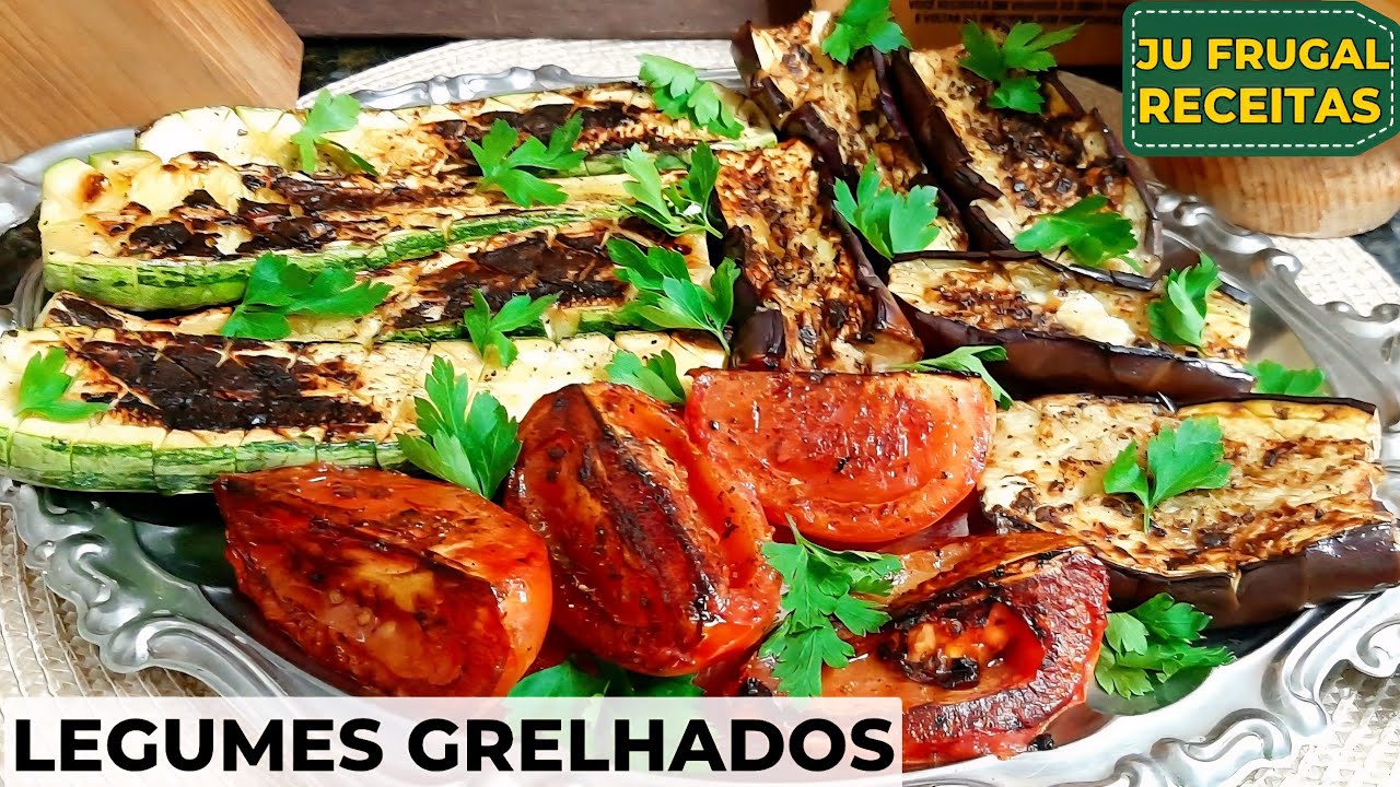 Receita F&aacute;cil e R&aacute;pida de LEGUMES GRELHADOS na Frigideira Sabor DEFUMADO