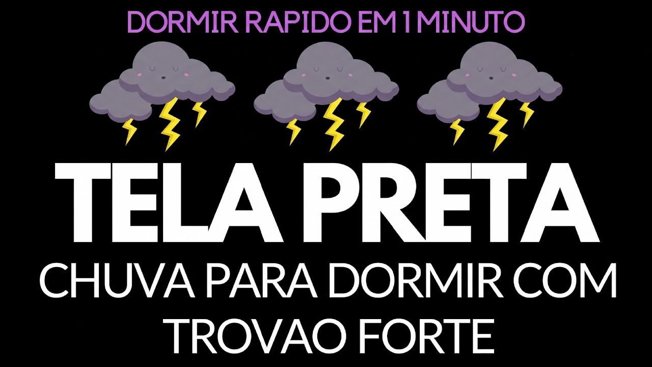 Bons Sonhos 💤 Som de Chuva e Trovoadas no Telhado na Floresta Nebulosa para Dormir