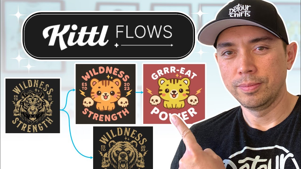 Kittl Flows is Like Brainstorming on Steroids! Endless Shirt Designs from ONE Idea!