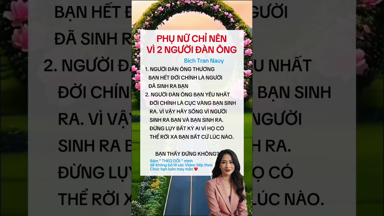 PHỤ NỮ CHỈ N&Ecirc;NV&Igrave; 2 NGƯỜI Đ&Agrave;N &Ocirc;NG #xuhuongyoutube #suyngẫm #cuocsong #viralshorts #phunumanhme