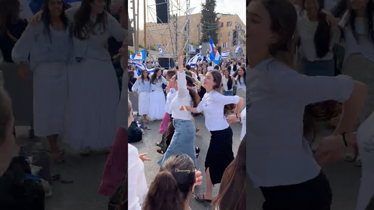Jerusalem Day celebrations. The Israeli Flag Dance. Israel 2026