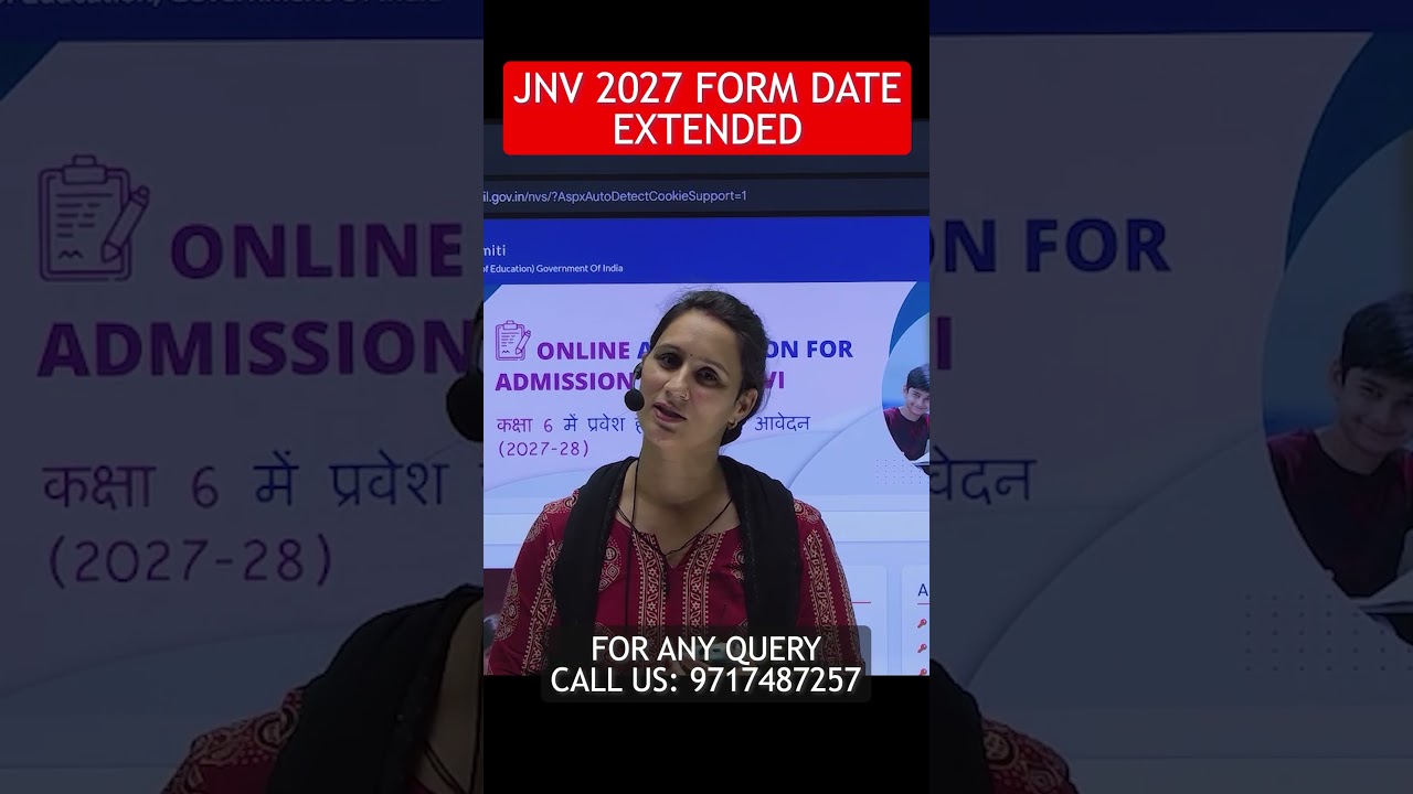 Urgent: JNV Form Last Date Extended! 🚀 #jnv #admission #shorts