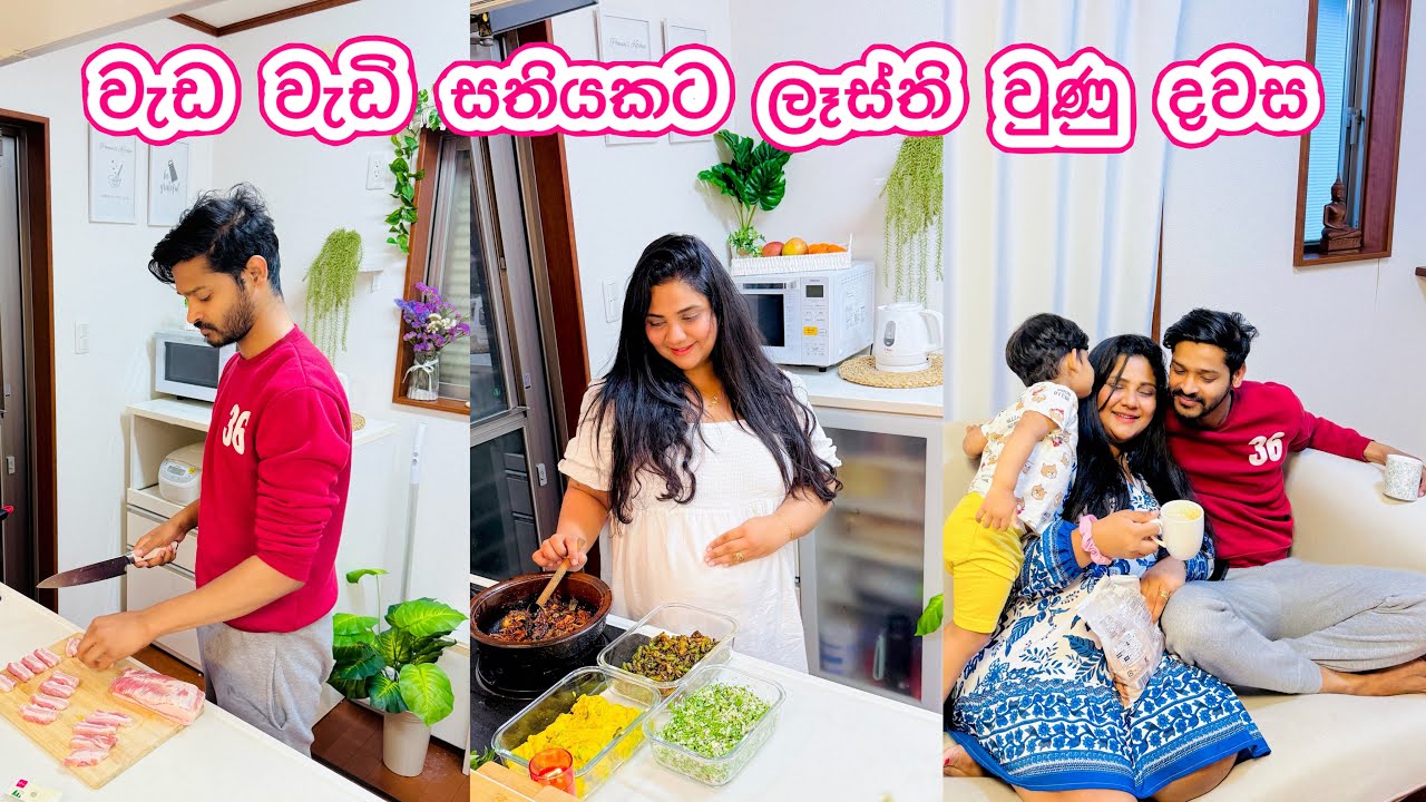 සතියටම උයලා වැඩ වැඩි සතියකට කලින්ම ලෑස්ති වුණා | දවසම වැඩ | Life in Japan 🇯🇵