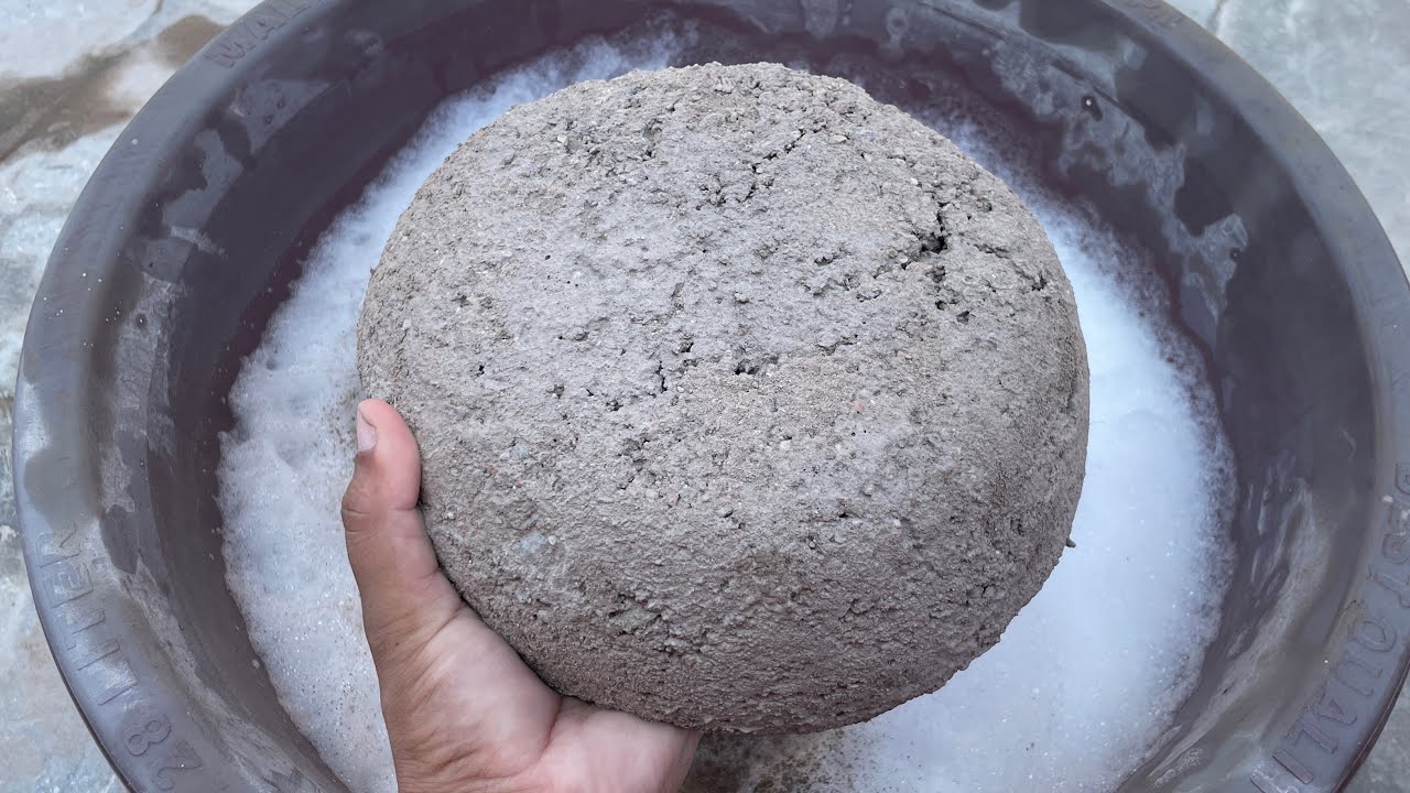 Brown Concrete Crumbling In Water
