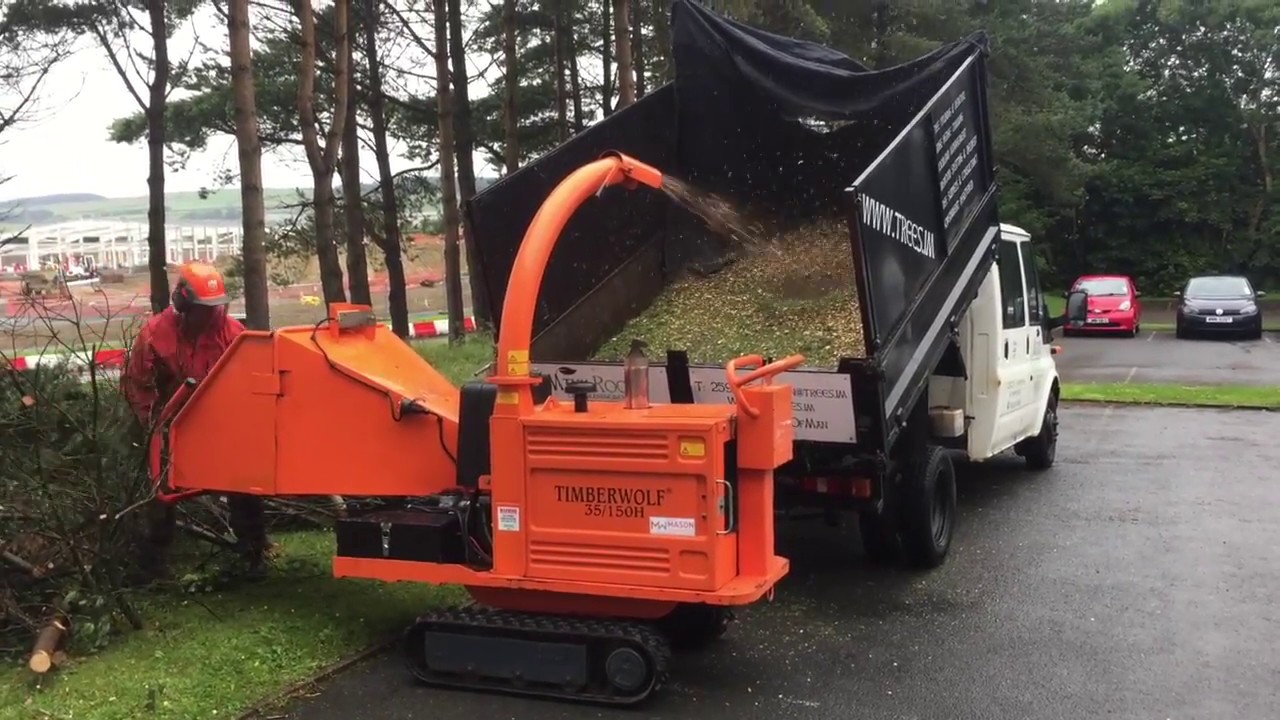Manx Roots Ltd. using TW150 Tracked Chipper