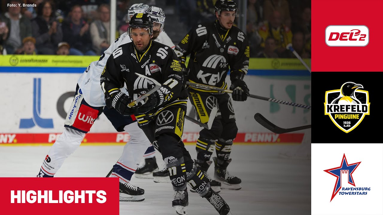 DEL2: Krefeld Pinguine vs. Ravensburg Towerstars | Highlights