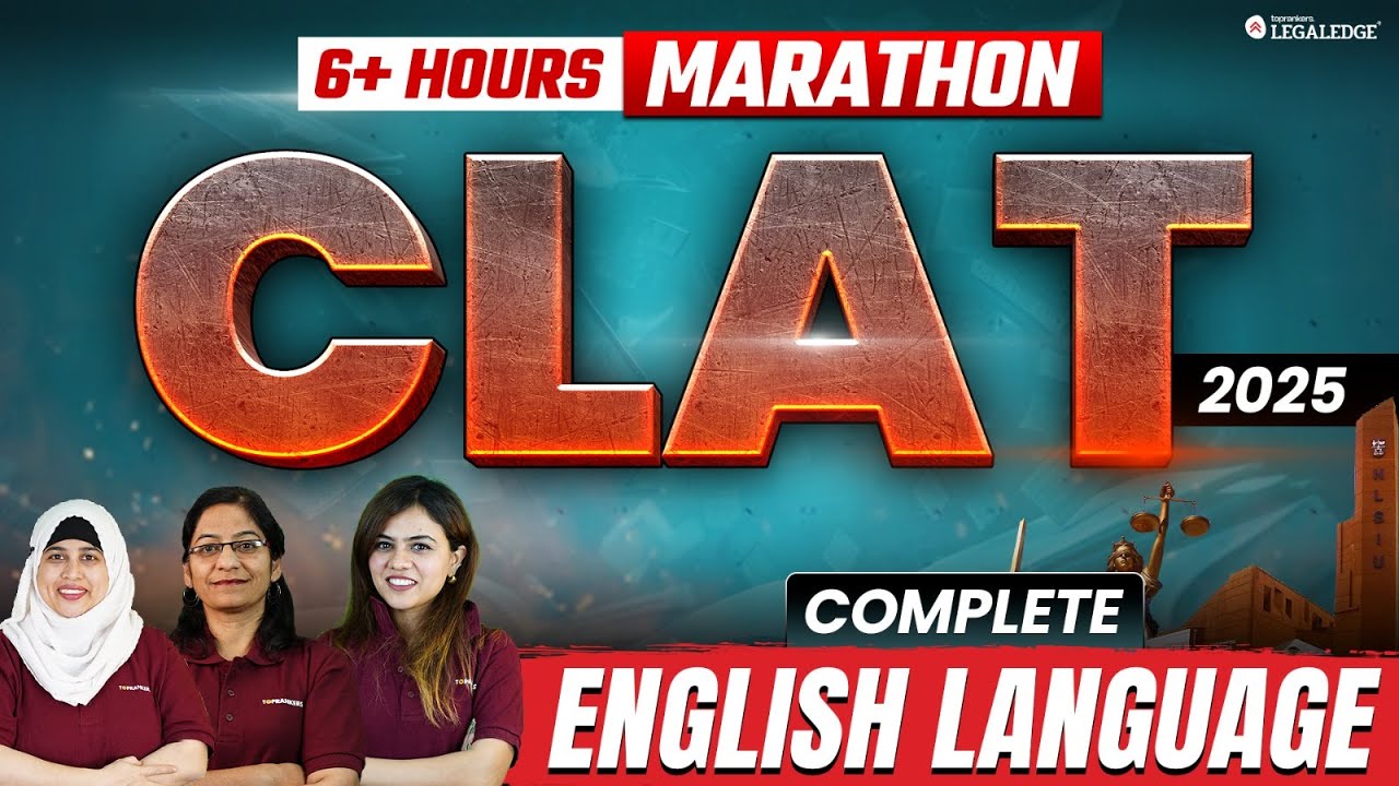 CLAT 2025 Marathon: Complete English Language | English Language  for CLAT 2025