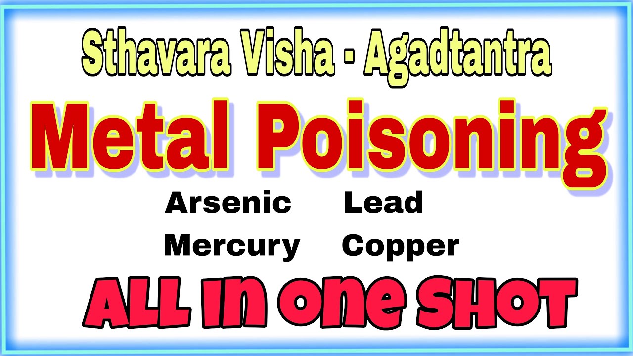 Metal Poisoning ll Arsenic Lead Mercury Copper ll All in one Shot ll Sthavara Visha ll Agadtantra 