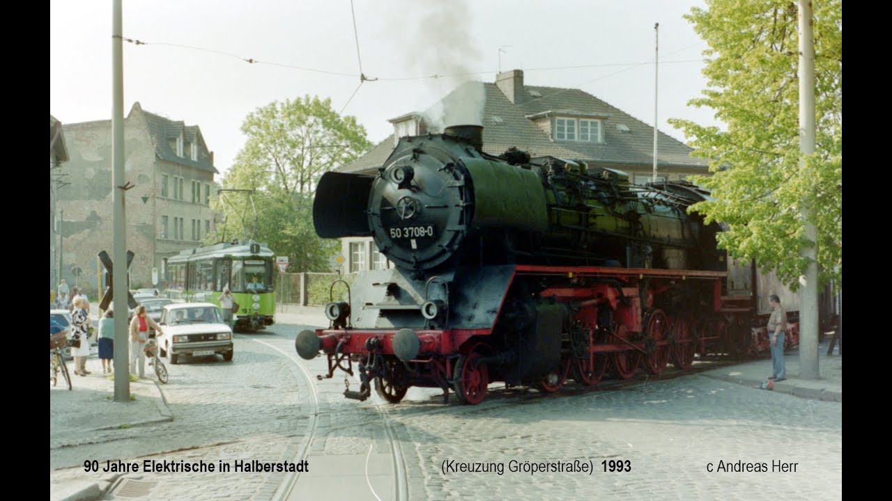 Die Straßenbahn von Halberstadt (1993) mit Gotha Wagen und ex Stuttgartern