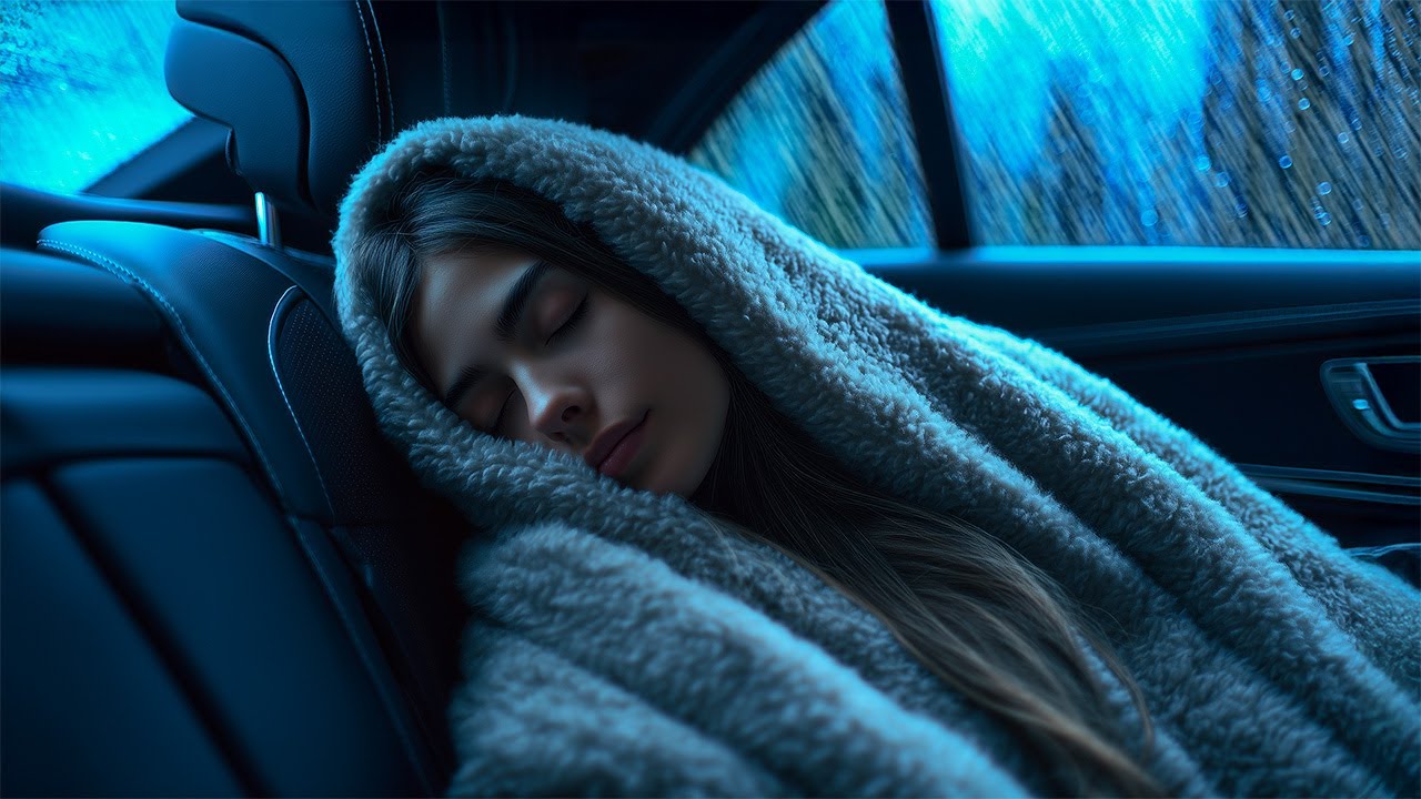 Fall Asleep Instantly in 3 Minutes with Pouring Rain & Thunder Roaring on The Car in the Night