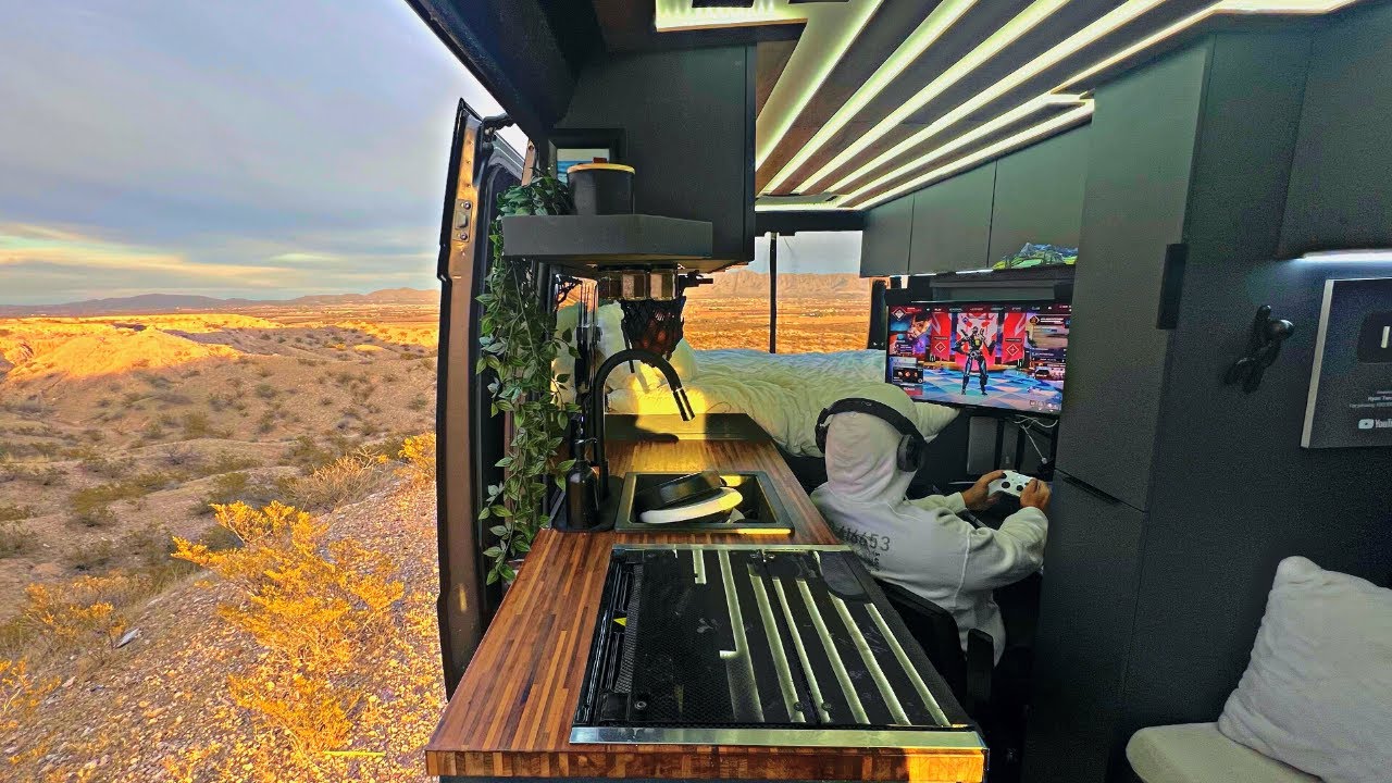 Vanlife Gaming In The Desert | Использование только точки доступа моего телефона