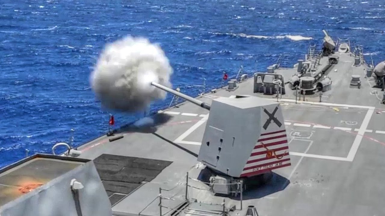Guided-Missile Destroyer MK 45 5-Inch Gun Live-Fire