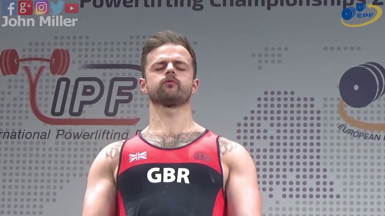 Owen Hubbard - 770kg 1st Place 83kg - European Classic Championships 2018