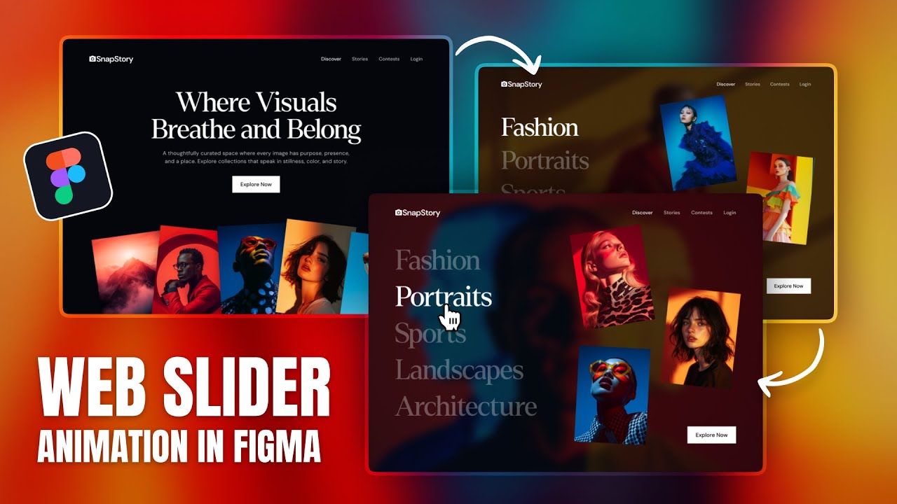 Create Interactive Web Slider Animation In Figma | Figma Tutorial