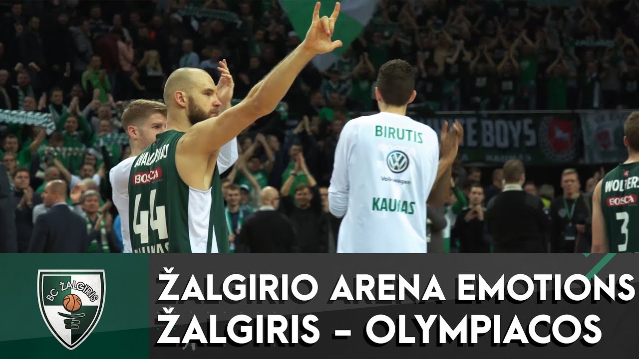 Žalgirio arena cheers after huge win vs Olympiacos