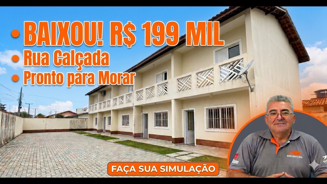 BAIXOU PARA R$ 220 MIL | CASA COM 2 DORMITÓRIOS CONDOMÍNIO FECHADO ACEITA FINANCIAMENTO