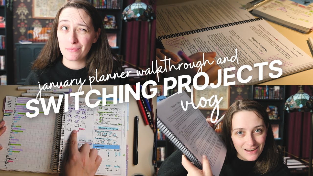 Switching Projects || Jan HB90 Planner Walkthrough || Writing and Revision Vlog