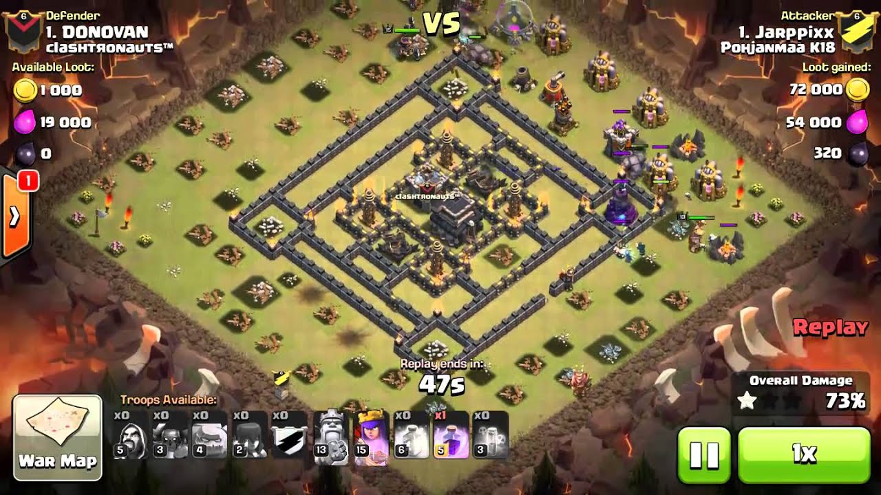 Th9 3 star attack!! Famous anti 2 star warbase.