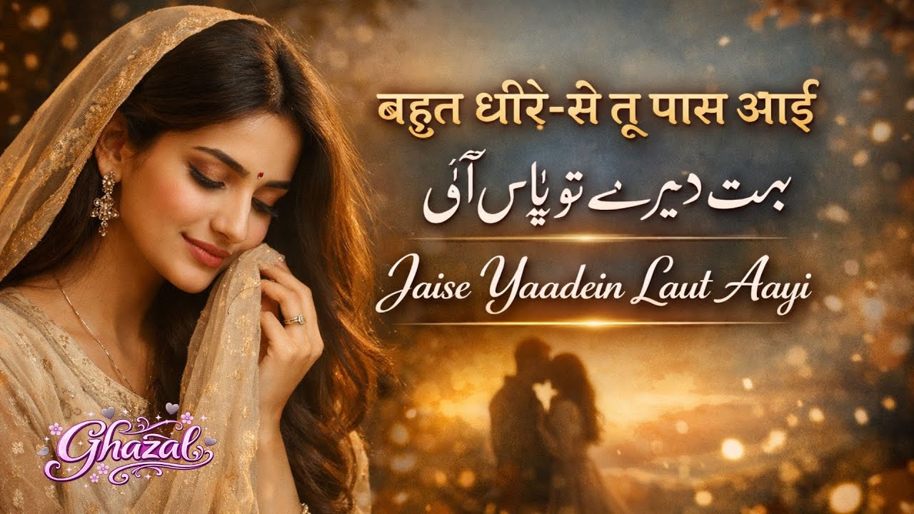 बहुत धीरे-से तू पास आई | Jaise Yaadein Laut Aayi | جیسے یادیں لوٹ آئیں | Soulful Hindi Urdu Ghazal