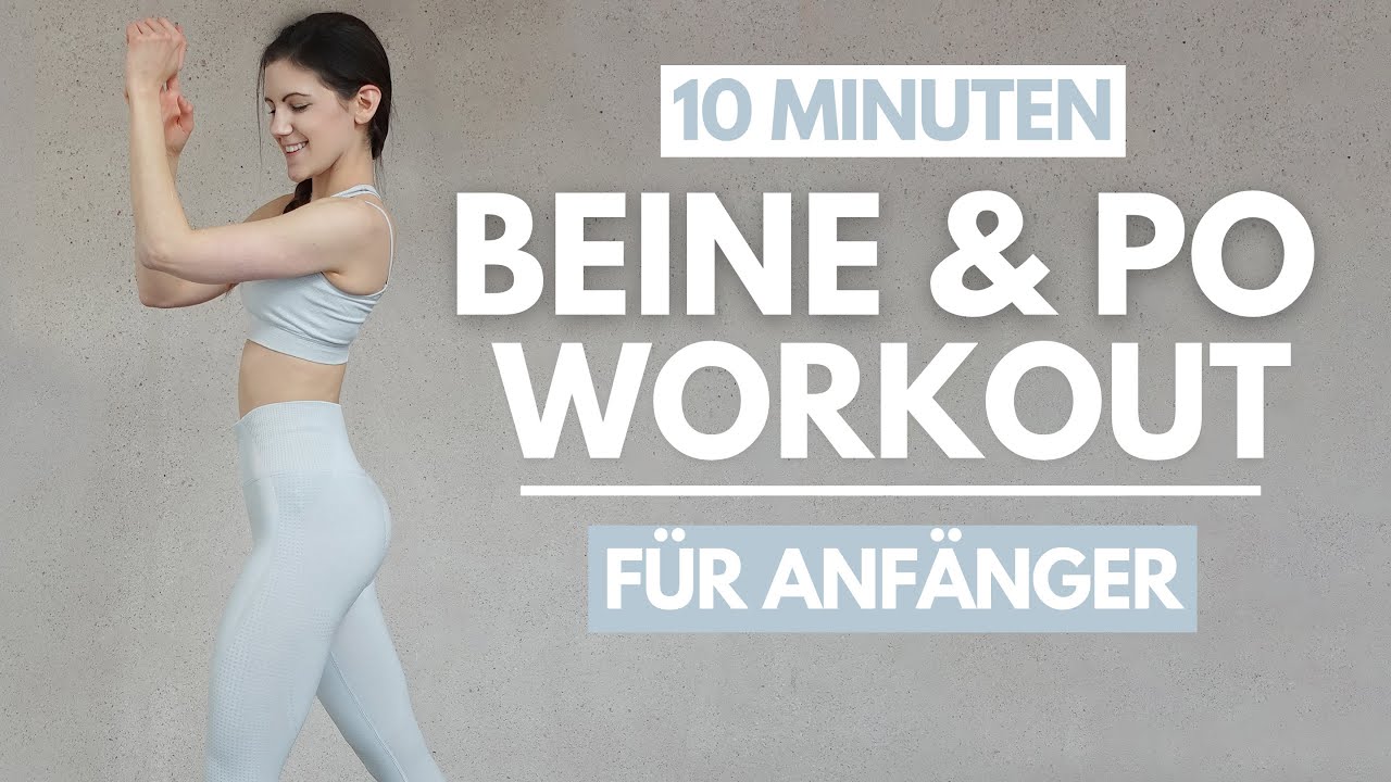 10 MIN BEINE & PO Workout f&uuml;r Anf&auml;nger / Beginner Workout / knieschonend, ohne Spr&uuml;nge | Tina Halder