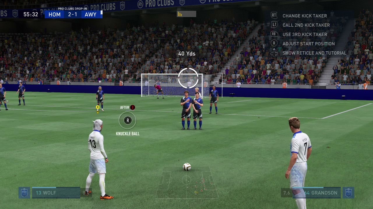 40 yard Free kick Fifa 22 pro clubs