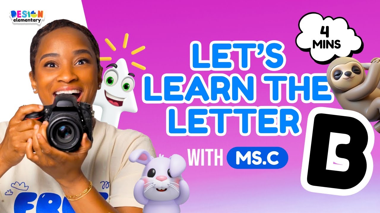 Learn the Letter B – ABCs of Graphic Design with Ms. C | Fun Learning for Kids (Ages 3–6)