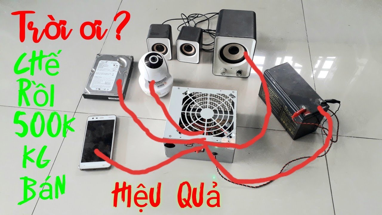 Tận dụng nguồn máy vi tính cũ,chế nguồn máy làm cục sạc bình,kích nguồn CPU#dien-tu-ly-thu-123