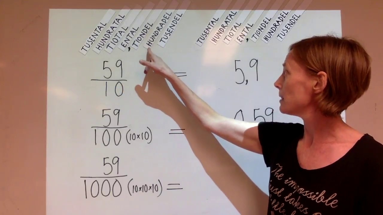 Division med 10, 100 och 1000