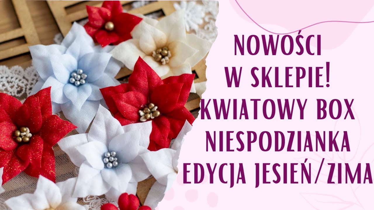 Nowości w sklepie! Kwiatowy box niespodzianka: edycja jesień/zima. Poinsecje do zimowych projektów❄️