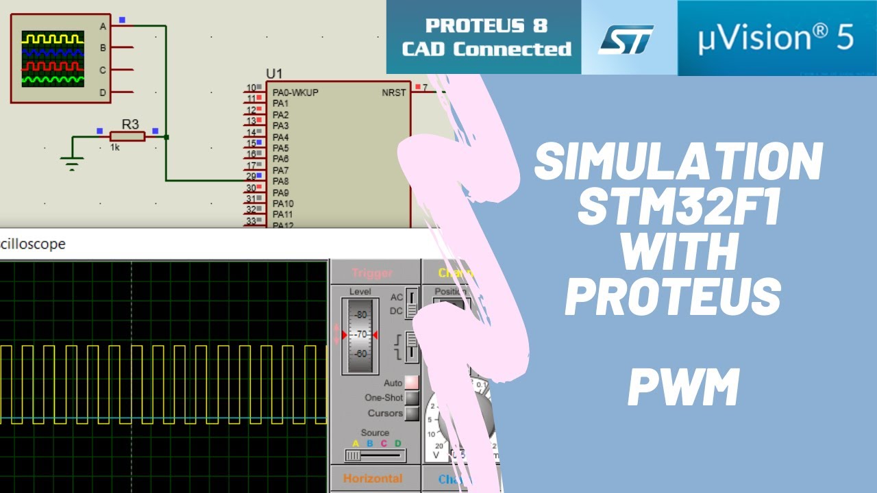 SIMULATION STM32F1 WITH PROTEUS || PWM