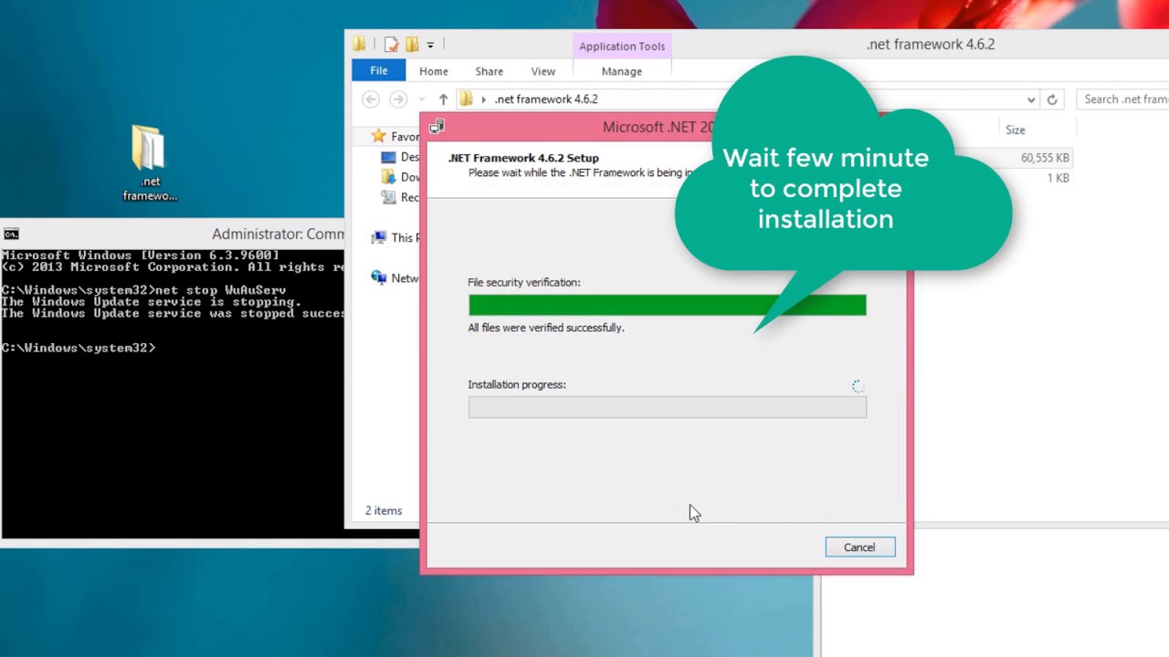 how to install offline .net framework 4.6.2 on windows 8/8.1