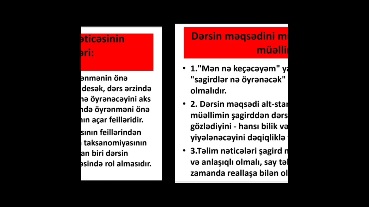 Alt Standartdan təlim nəticələrinin çıxarılması. Kamranlı Elnurə 55-926-06-36
