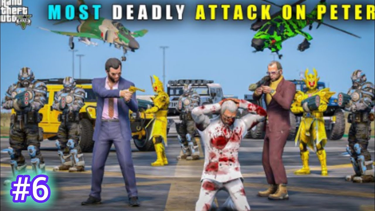 GTA5 : MICHAFL GOLDEN SAMURAI DANGROUS ATTACKON PETER || BB GAMING