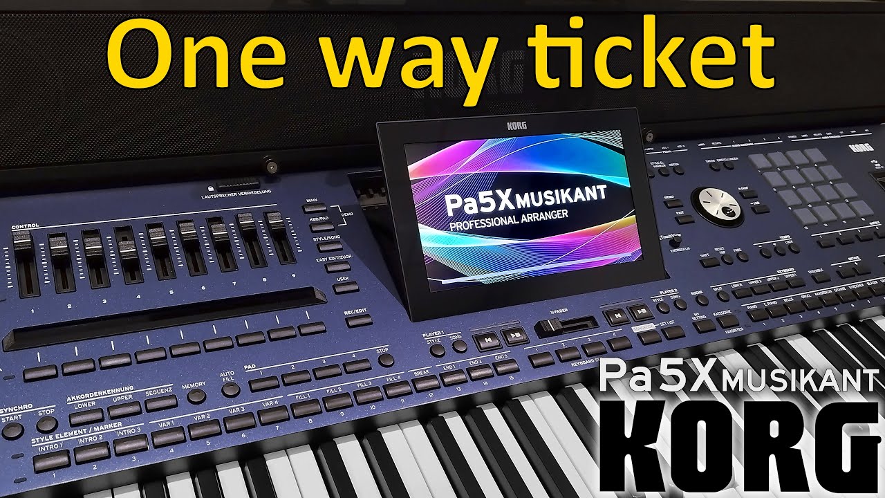 KORG Pa5X Musikant - One way ticket (Eruption) cover, style Ticket Disco from Camaro24.pl, oldies