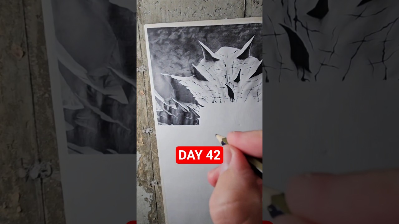 Day 42 of drawing 1 square for every new follower until we finish this canvas!