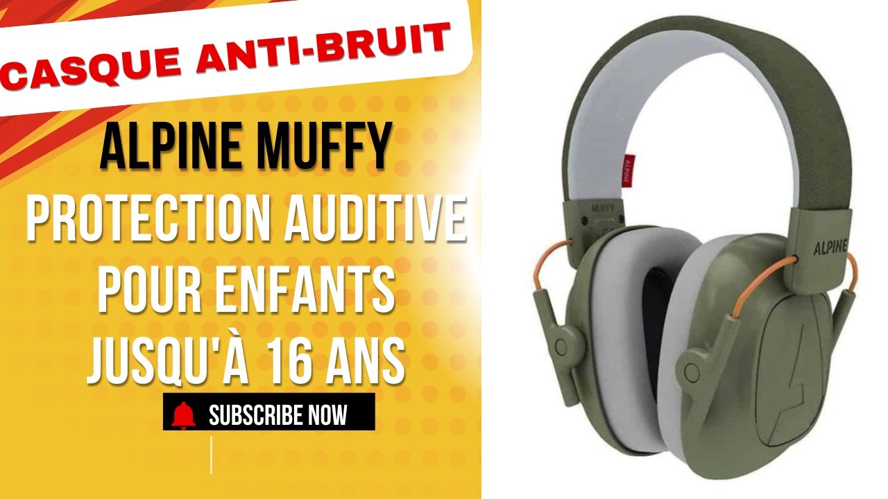 Alpine Muffy Casque Anti-Bruit : protection auditive pour enfants jusqu'à 16 ans